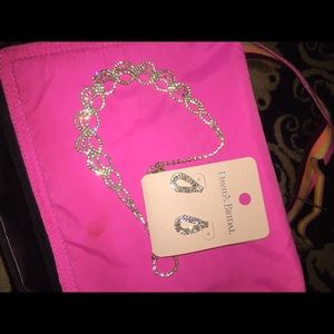 David’s Bridal necklace and earrings